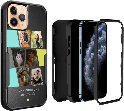 Miniatura 56 de Funda de fotos personalizada para iPhone 11 Apple Phone Plaid Collage - Imagen personalizada para hacer fotos en 3 híbridos gruesos resistentes