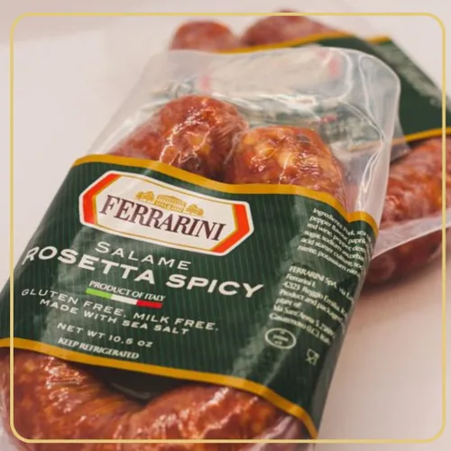 Miniatura 2 de Ferrarini, Salami italiano picante, rosetta", 10.5 oz, sin lácteos, sin gluten, marca italiana premium, producto de Italia