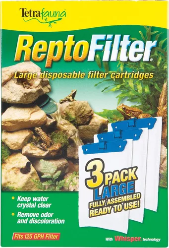 Miniatura 7 de Cartuchos de filtro ReptoFilter de TetraFauna, tamaño mediano, recambios de cartucho de filtro, 3