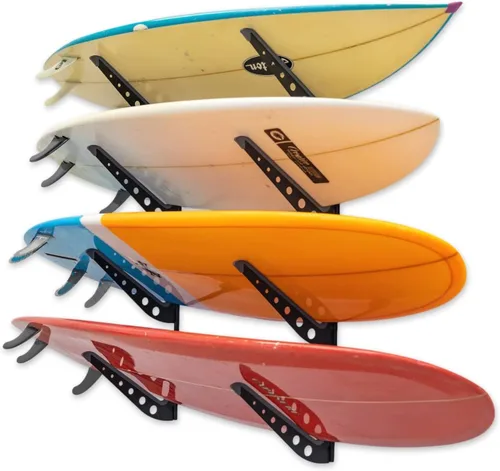 Miniatura 6 de StoreYourBoard - Soporte de pared para tabla de surf, 4 niveles para tabla de surf, soporte para tabla de surf, colgador de tabla de surf ajustable