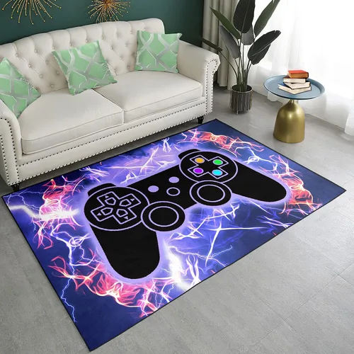 Miniatura 24 de BATATADOCE Alfombras de videojuegos para dormitorio de niños, alfombras para sala de juegos, decoración de juegos para niños, alfombra de área