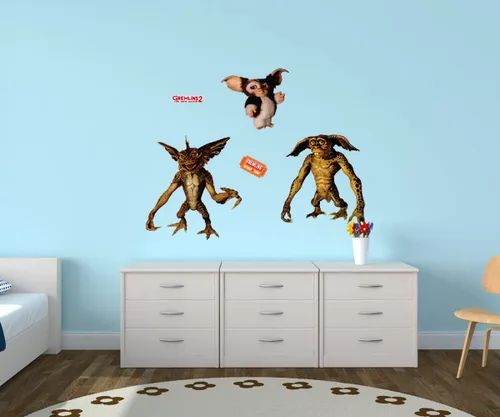Miniatura 2 de Gremlins - Juego de 2 calcomanías de vinilo movibles para pared, ventanas, puertas