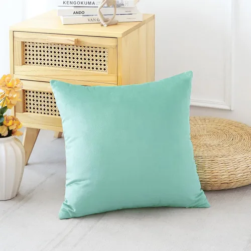 Miniatura 5 de Artscope Fundas de Almohada de Terciopelo de Lujo Fundas de Almohadas Cuadradas Decorativas Fundas de Cojines Suaves Sólidas para Sofá de Sala Sofá