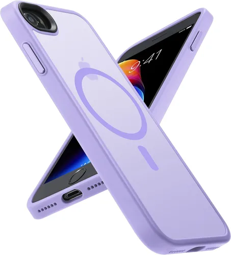 Miniatura 13 de Yriklso Funda magnética para iPhone SE 2022/iPhone SE 2020/iPhone 8 (4.7 pulgadas), imanes integrados compatibles con MagSafe, transparente