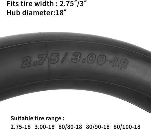 Miniatura 2 de RUTU Tubos interiores 2.75/3.00-18 con vástago de válvula recto TR4 para motocicleta todoterreno/dirt bike 80/90-18 80/100-18 90/90-18 - Paquete de 2