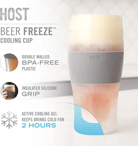 Miniatura 5 de Host Freeze, Tazas Congelables, Juego de Pintas Congelables, Cerveza Mantén Tus Bebidas Frías, Vasos Aislados de Doble Pared, Vaso Térmico para Café