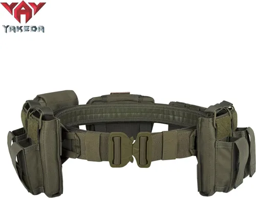Miniatura 3 de YAKEDA - Cinturón táctico de batalla para uso público, con bolsas, 7 en 1