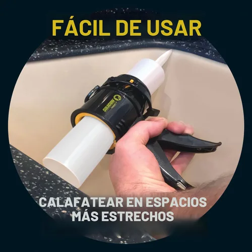 Miniatura 5 de SILIGUN™ Gen-3 Pistola Compacta para Calafatear - Pistola de Calafateo Sin Goteo - Diseño Patentado - Marco ABS Ligero - Funciona con Todos