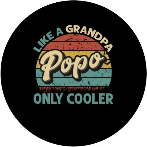 Miniatura 3 de Popo Like A Grandpa Only Cooler Vintage Dad Fathers Day PopSockets Swappable PopGrip