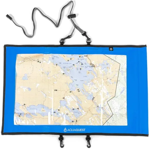 AquaQuest Trail Map - Funda 100% impermeable para bolsa seca, protector de mapas, soporte para documentos al aire libre con ventana transparente y