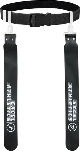 Juego de fútbol con bandera, cinturones de fútbol ajustables para jóvenes, niños y adultos con 1 cinturón y 2 banderas (blanco)