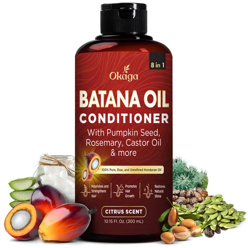 Miniatura 8 de Acondicionador de aceite de batana para el crecimiento del cabello, jugo de hoja de aloe vera, biotina, batana hondureña, jojoba, argán, semillas