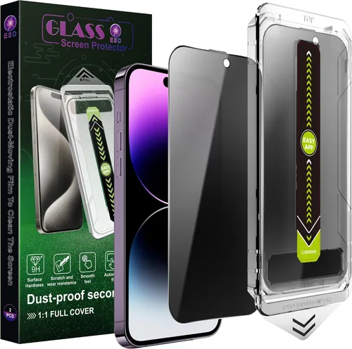Miniatura 18 de Paquete de 2 protectores de pantalla antiespía de privacidad mate para iPhone X/XS/11 Pro (5.8 pulgadas), vidrio templado 9H, antirreflejos