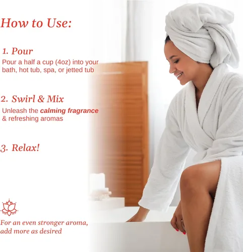 Miniatura 7 de Relax Spa & Bath Sales de baño de aromaterapia para bañera de hidromasaje, baño o spa, bolsa de 2 libras con infusión de magnesio, sal de baño