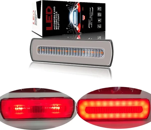 Miniatura 9 de 40 luces LED de advertencia de freno de coche, luz indicadora de seguridad para camión, remolque, coche, luz de circulación nocturna diurna, 9-80V