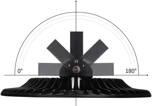 Miniatura 6 de Viugreum Paquete de 10 luces LED UFO de 500 W, 50000 lúmenes, 6500 K, luz diurna blanca ultra fina, iluminación LED de almacén, IP65 impermeable