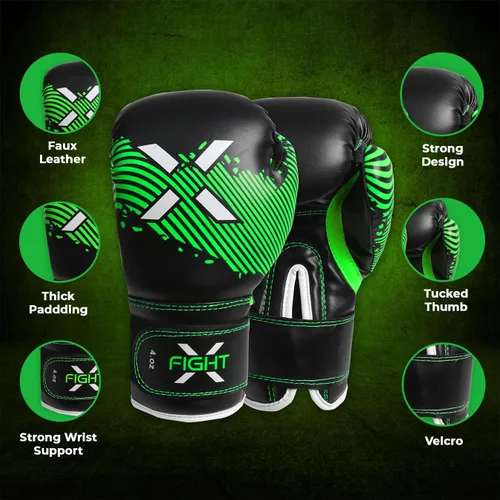 Miniatura 2 de Guantes de boxeo para niños de 3 a 8 años, 4 6 onzas, entrenamiento MMA, niños, niñas, guantes de kickboxing para entrenamiento, saco de boxeo, Muay