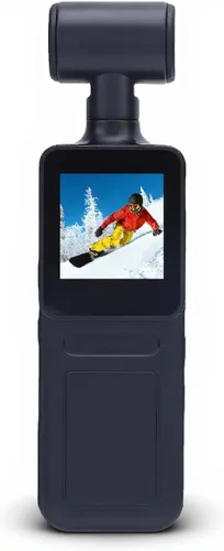 Tangxi Cámara de acción WiFi 4K, cámaras de vlogging de 40 MP con pantalla HD de 1.3 pulgadas, lente giratoria de 180°, ultra ancha de 135°, control