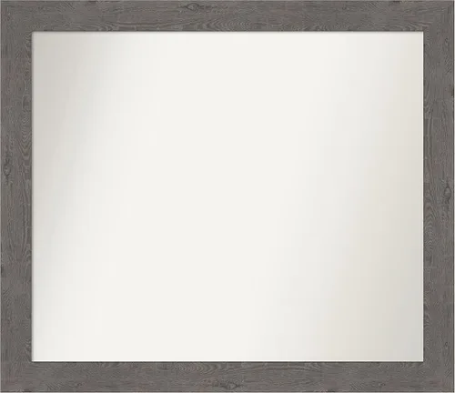 Miniatura 68 de Amanti Art Espejo de baño gris para sobre el fregadero, 31 x 48 pulgadas, espejo de tocador rectangular estrecho de color gris, marco de madera
