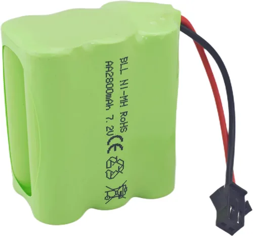 Miniatura 7 de Paquete de 2 baterías AA de 7.2 V 2800 mAh RC con enchufe SM-2P con cable de carga USB para tanques de juguete, departamento de ingeniería de cama