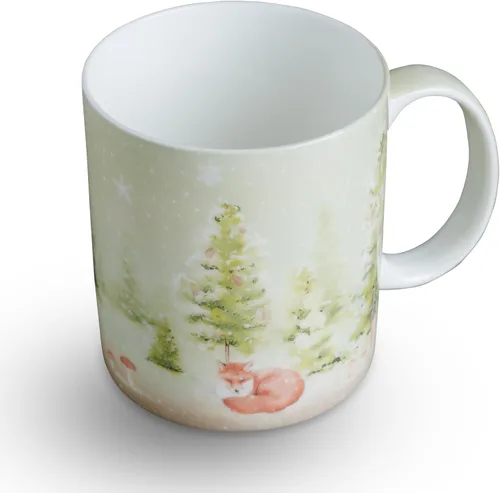 Miniatura 170 de Maison d' Hermine Taza de café con asas, tazas de porcelana fina de hueso, paquete de dos tazas de té para bebidas calientes, capuchino, latte, 015