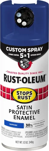 Miniatura 139 de Rust-Oleum 376855 - Pintura en aerosol antióxido personalizada 5 en 1, 12 onzas, color negro mate, (paquete de 1)