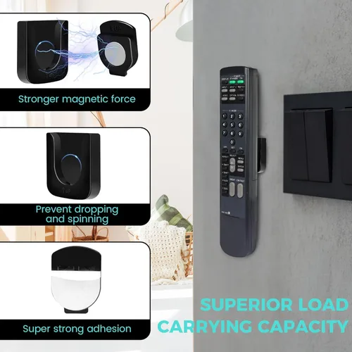 Miniatura 4 de Soporte magnético de pared para control remoto de 6 piezas, autoadhesivo, adecuado para la parte trasera de TV, así como para ventilador de TV