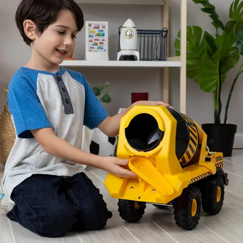 Miniatura 5 de Tonka Steel Classics Mighty Mezcladora de Cemento - Fabricada con Acero y Plástico Resistente, Camión de Construcción de Juguete Amarillo, Niños