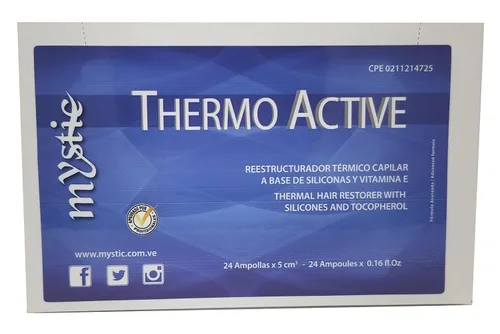 Miniatura 4 de Mystic Thermo Active - Ampolla capilar con brillo y suavidad excepcionales, con siliconas y vitamina E (tocoferol) (paquete de 7)