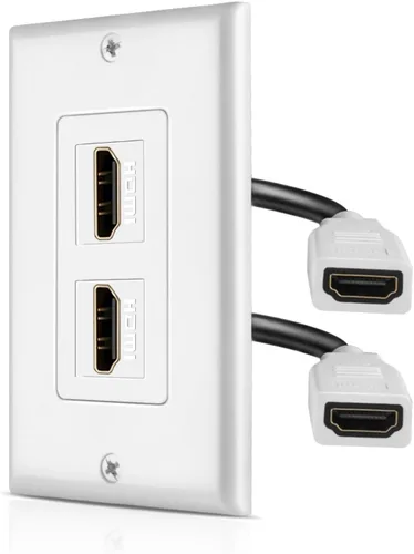 Miniatura 12 de TNP - Placa de pared HDMI – 1 puerto HDMI enchufe panel de montaje decorativo placa frontal con 4K UHD ARC/eARC Ethernet Pass-Thru soporte