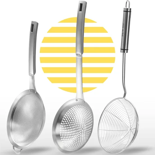 Miniatura 12 de Colador universal para latas de acero inoxidable, pequeño multiusos de grado alimenticio para latas grandes y pequeñas, colador de acero inoxidable