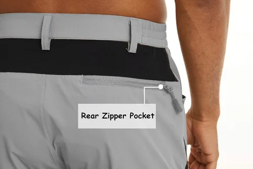 Miniatura 7 de MAGCOMSEN Pantalones cortos de senderismo para hombre 5 bolsillos antidesgarros secado rápido pantalones cortos deportivos de verano