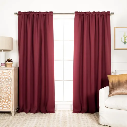 Miniatura 37 de Best Home Fashion Paneles de Cortinas Opacas Premium - Tratamiento de Ventana con Aislamiento Térmico Sólido Cortinas Opacas para Dormitorio
