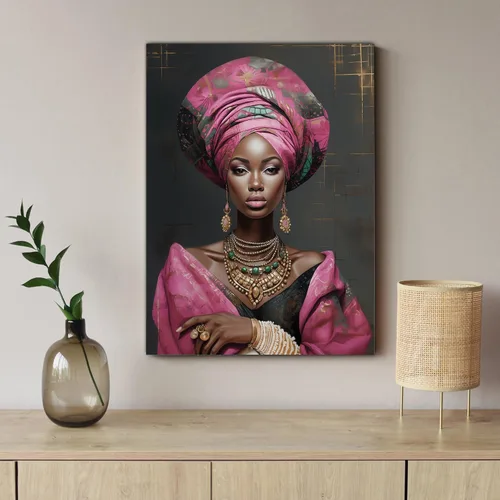 Miniatura 64 de Arte de pared afroamericano, decoración de rey y reina bailarín negro para sala de estar, arte de pareja de amor negro para dormitorio, lienzo