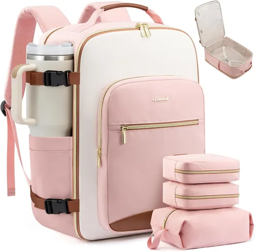 Miniatura 19 de LOVEVOOK Mochila de viaje para llevar a bordo, Mochilas de viaje