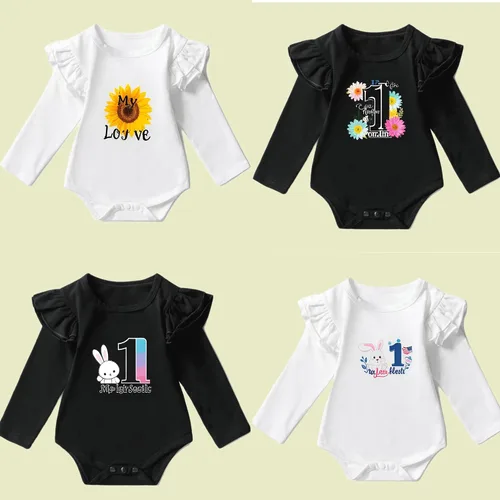 Miniatura 3 de Camisa con volantes de algodón de calidad para bebé niña