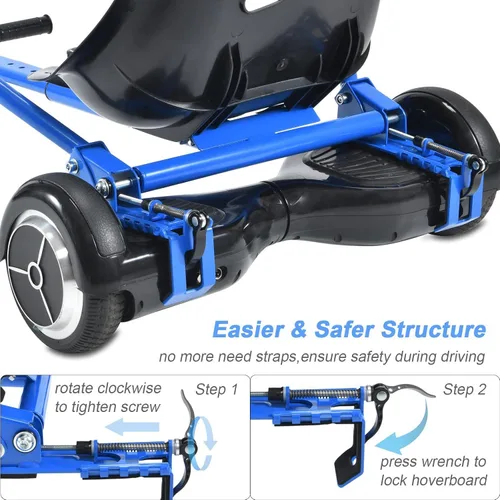Miniatura 2 de No se requieren correas de fijación de asiento para aeropatineta, accesorio de Go Kart con mecanismo de bloqueo, carrito de 265 libras de 26 a 34.5