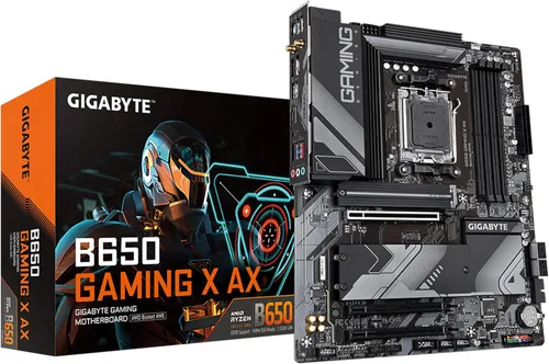 GIGABYTE B650 Gaming X AX - Tarjeta madre compatible con AM5/ LGA 1718/ AMD/ B650/ ATX/DDR5/PCIe 4.0 M.2/PCIe 4.0/USB 3.2 Gen2x2 Tipo-C/AMD Wi-Fi