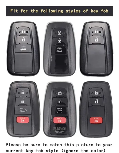 Miniatura 4 de Funda inteligente para llavero compatible con Toyota Avalon Camry Corolla Hatchback C-HR Prius Prime RAV4 2 3 4 botones sin llave control remoto