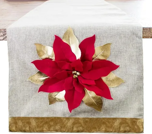 Miniatura 6 de Fennco Styles Manteles individuales con borde dorado metálico, 13 x 19 pulgadas, juego de 4 manteles individuales para decoración del hogar
