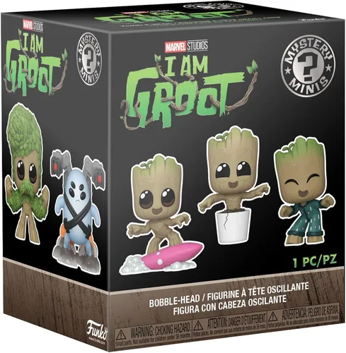 Funko Mystery Mini - Marvel - Guardianes de la Galaxia - 1 de 12 para coleccionar - Estilos varían - Pantalones cortos de Groot - Figura de vinilo