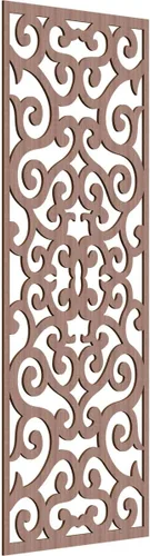 Miniatura 25 de Eveline - Paneles decorativos de pared de madera con calado, 13 3/8 pulgadas de ancho x 34 3/8 pulgadas de alto x 3/8 de alto, roble rojo rojo