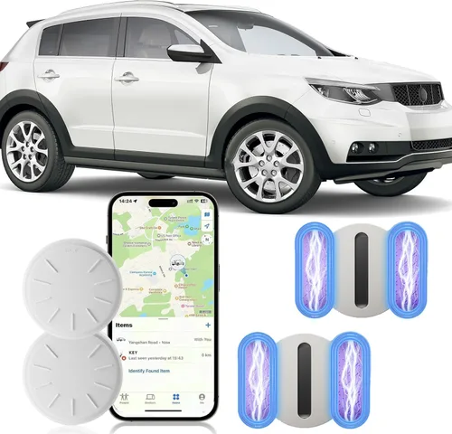 Miniatura 14 de Rastreador GPS negro para vehículos, 1 rastreador de coche en tiempo real funciona con Apple Find My(solo iOS), sin suscripción, cobertura global