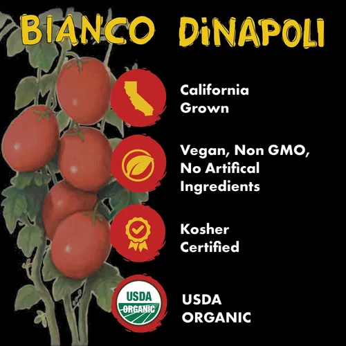 Miniatura 5 de Bianco DiNapoli Organic NY Style - Salsa de pizza de 8 onzas (paquete de 8), tomates cultivados en California madurados con vid, con ajo, especias