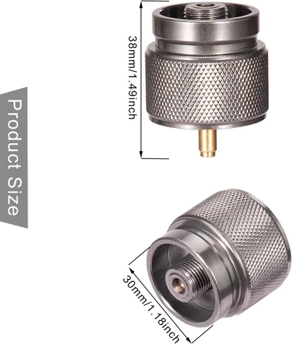 Miniatura 2 de Adaptador de estufa de camping 1 Lb Entrada de tanque pequeño de propano EN417 Cilindro de salida de válvula lindal LPG Adaptador