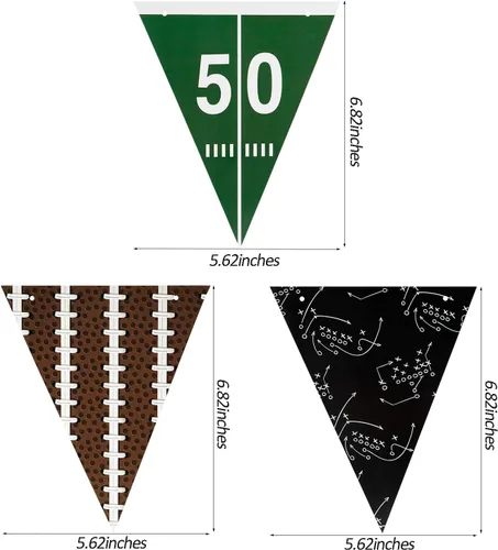 Miniatura 2 de 2 Piezas Banderín Bandera de Fútbol Americano Banderas de Cordel con Tema de Fútbol Americano Banderines para Decoraciones de Fiestas Deportivas
