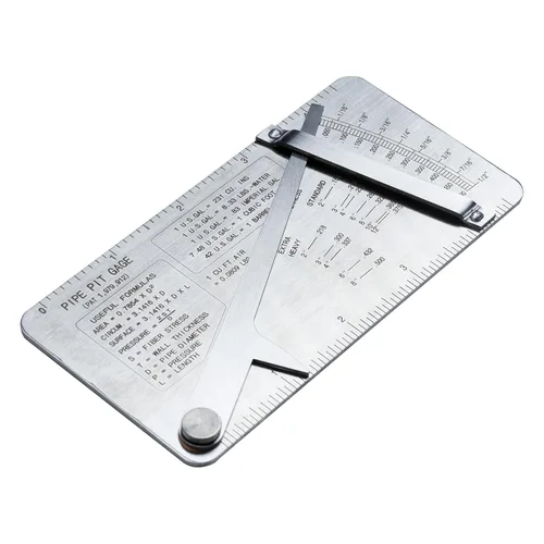 Miniatura 6 de HFS (R) Prueba de calibrador de soldadura de pozo de tubería Inspección de soldador cubital 0 a 1/2" en incrementos de 1/64" y 0.020