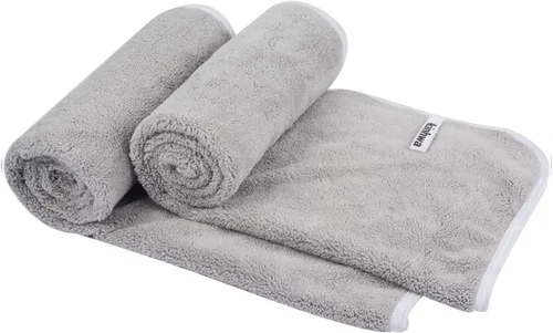 Miniatura 32 de KinHwa Toallas de mano de microfibra para baño, toallas faciales suaves y absorbentes, toallas de mano grises para baño, paños de lavado para spa