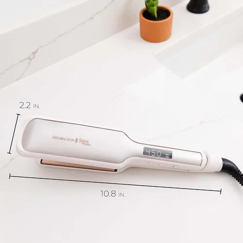 Miniatura 9 de Remington Shine Therapy - Alisadora de cabello de 2 pulgadas, plancha alisadora infundida con aceite de argán y queratina, plancha alisadora