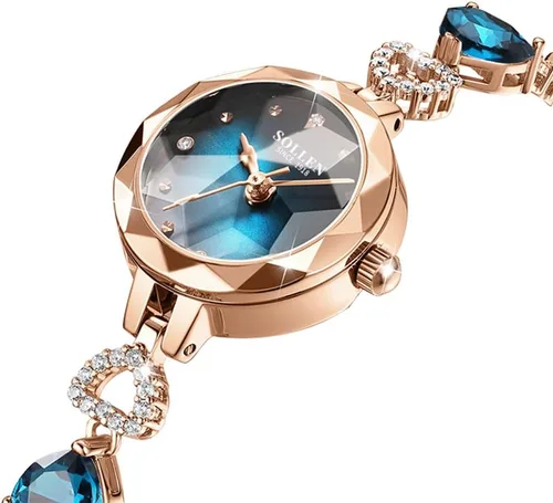Miniatura 2 de SOLLEN Reloj de cuarzo para mujer, relojes analógicos de cuarzo de moda impermeables para mujer